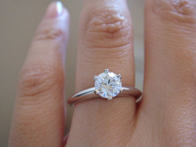 Tiffany Six Prong Diamond Engagement Ring